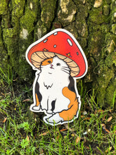 Load image into Gallery viewer, Calico Mushroom Cat Sticker
