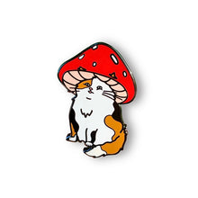 Load image into Gallery viewer, Calico Mushroom Cat Pin
