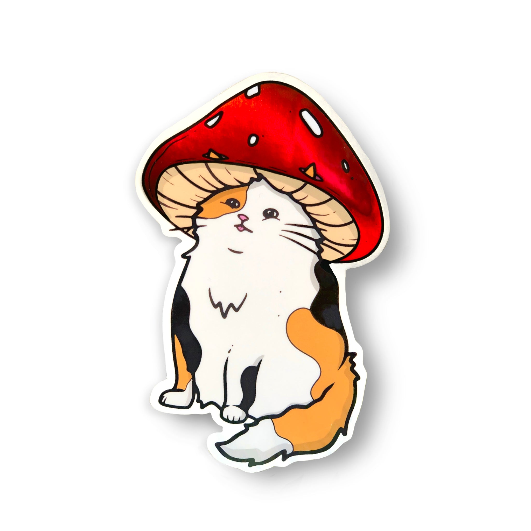 Calico Mushroom Cat Sticker – Plantspace