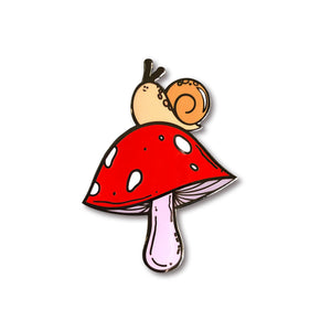 Mushroom Snail Pin