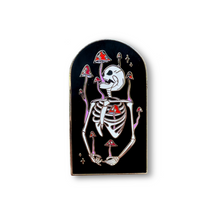 Load image into Gallery viewer, Mushroom Skeleton Pin
